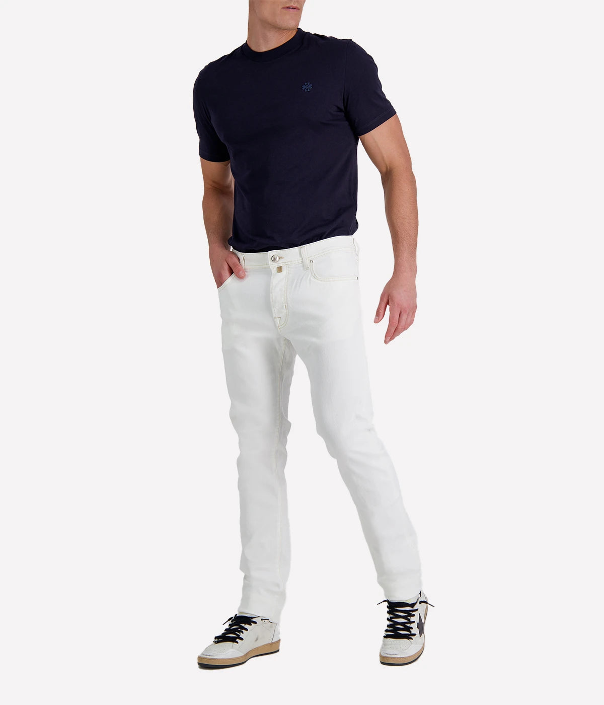 Bard 5 Pkt Slim Fit Bull in Optical White