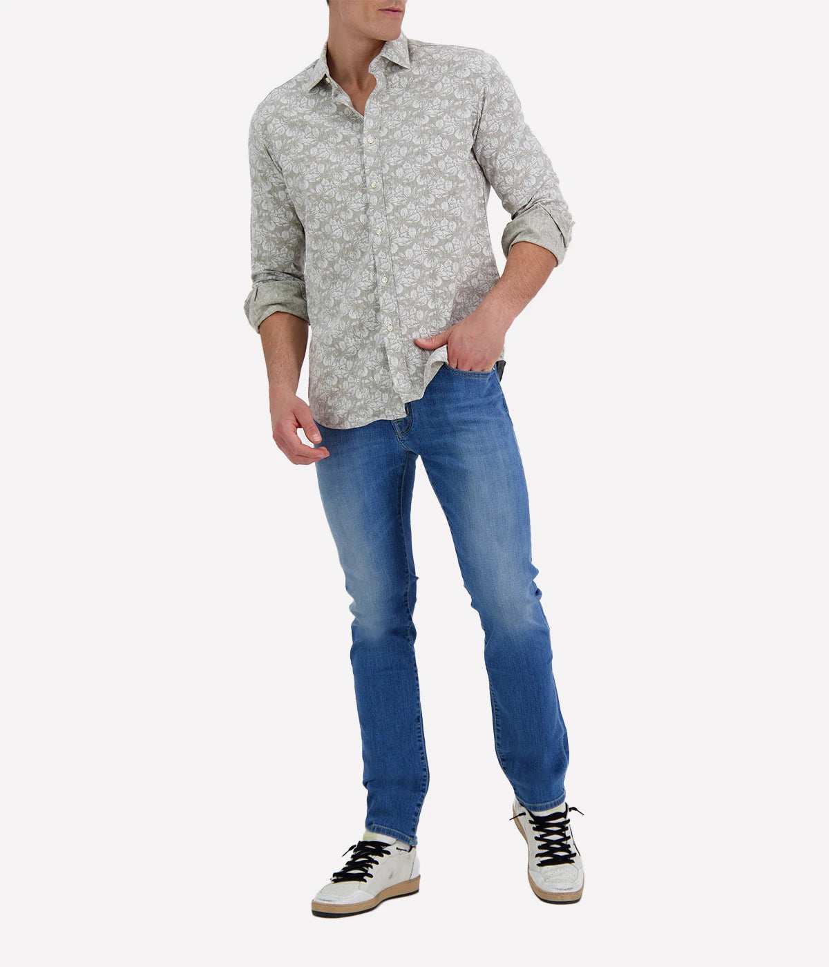 Slim Fit Shirt in Floral Print