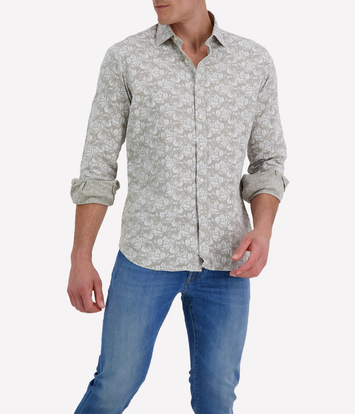 Slim Fit Shirt in Floral Print