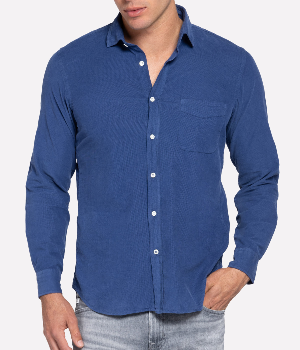 Woven Shirt in Velvet Blue