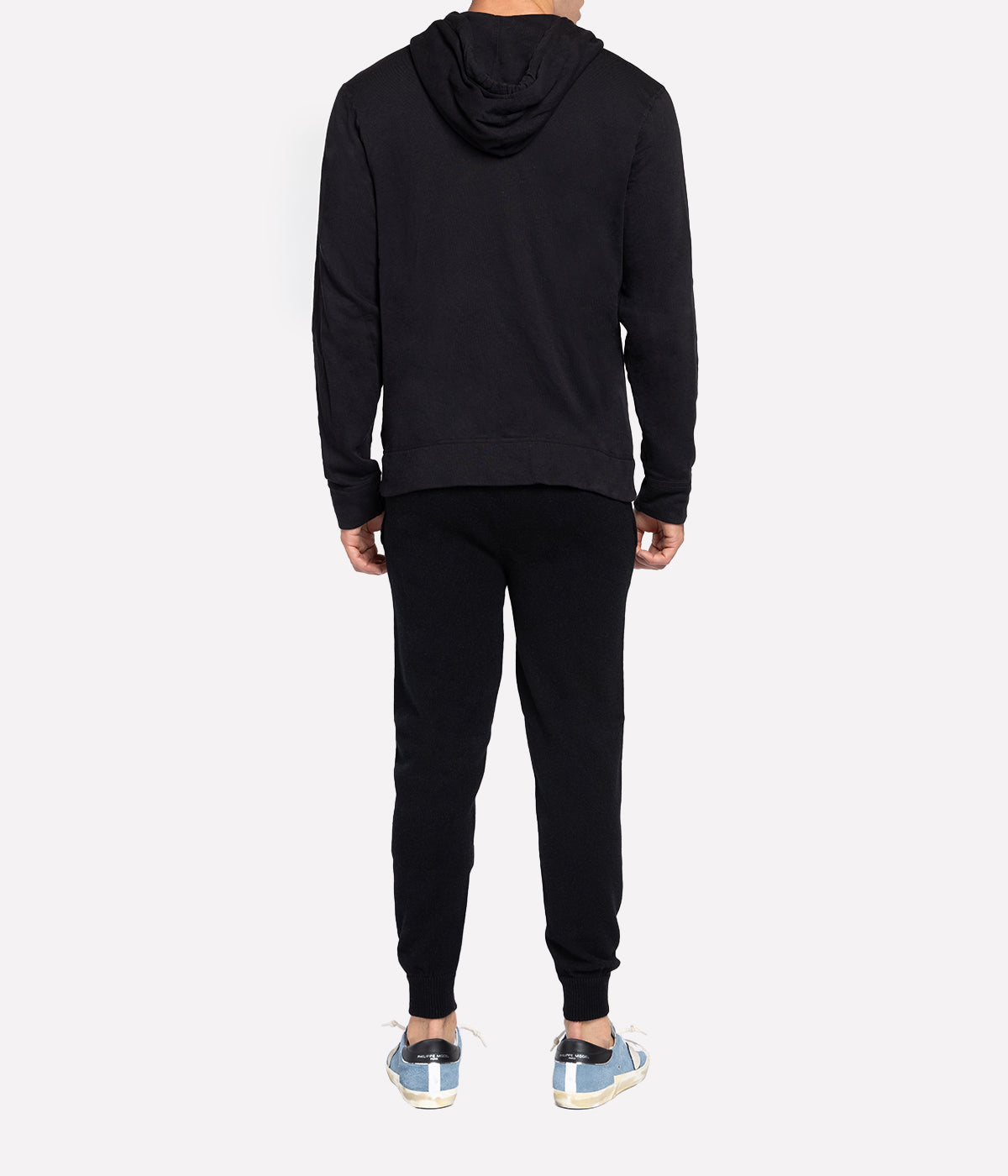Vintage Cotton Hoodie in Black