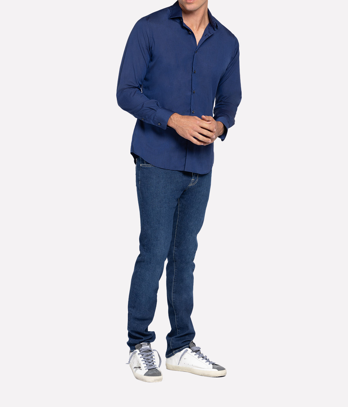Slim Fit Business Shirt in Rich Navy