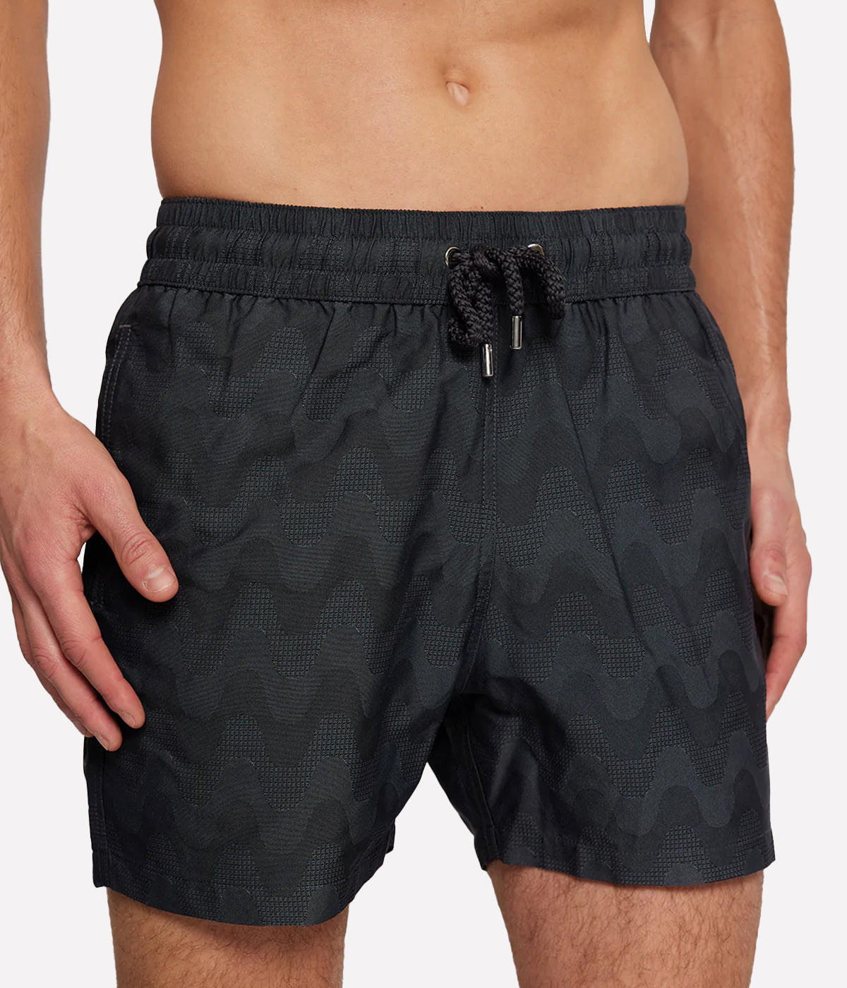 Sport Swim Short Copacabana Jacquard in Rock Grey