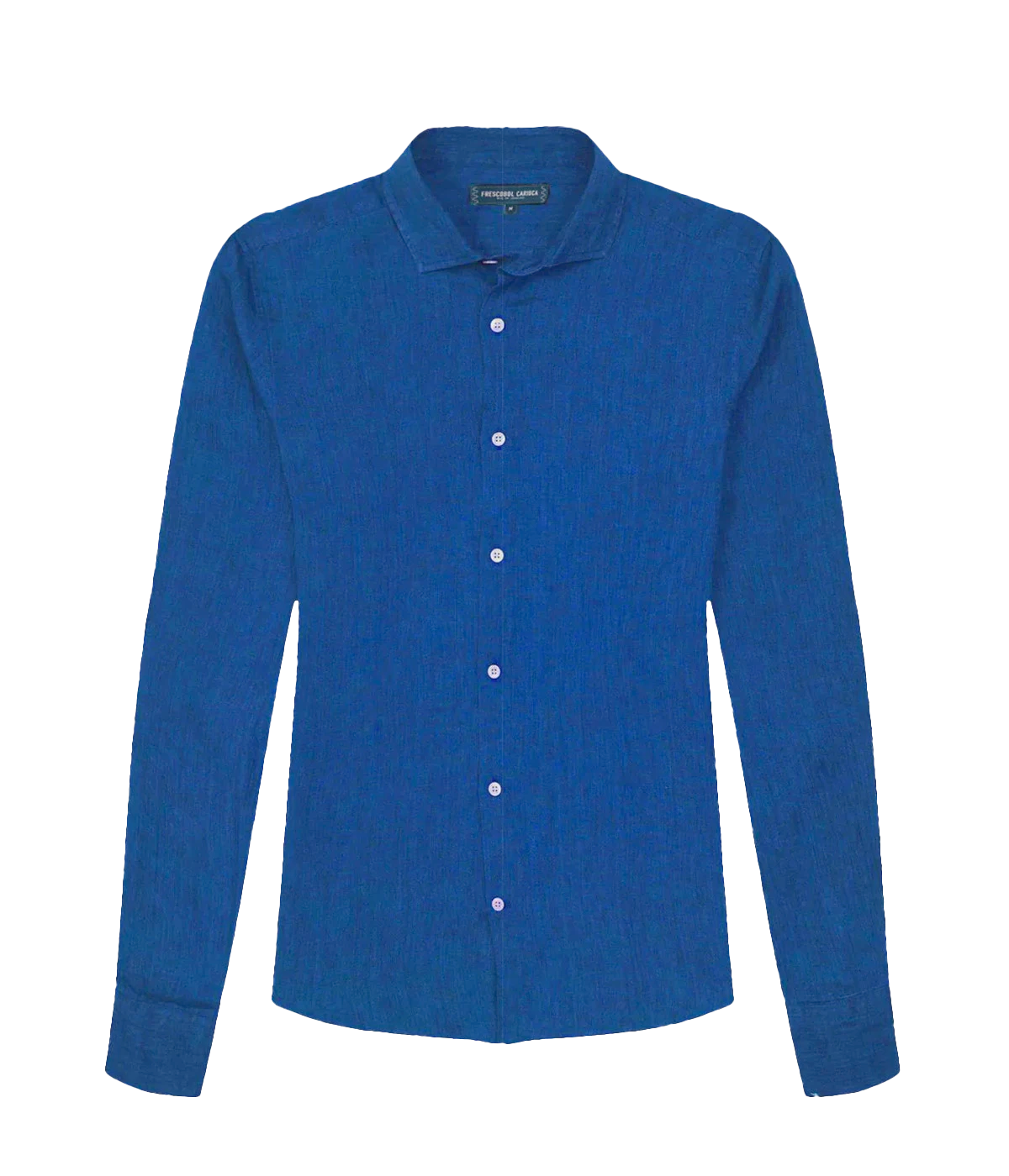 Antonio Linen Long Sleeve Shirt in Navy Blue