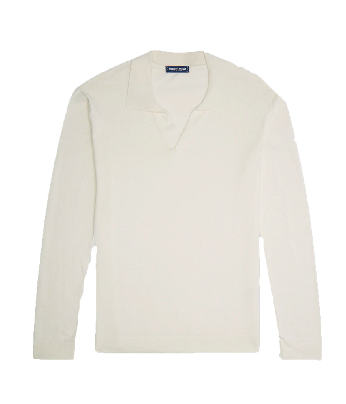 Aurelio Long Sleeve Polo in Coconut Milk
