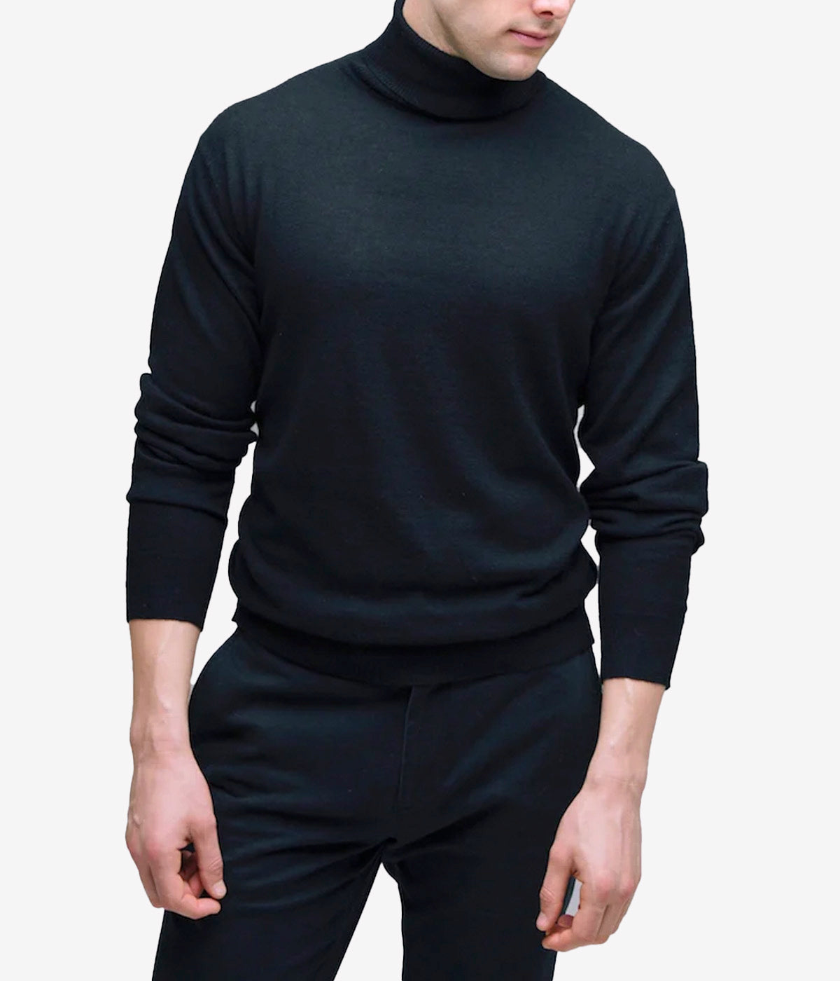 Baby Cashmere Turtleneck in Black