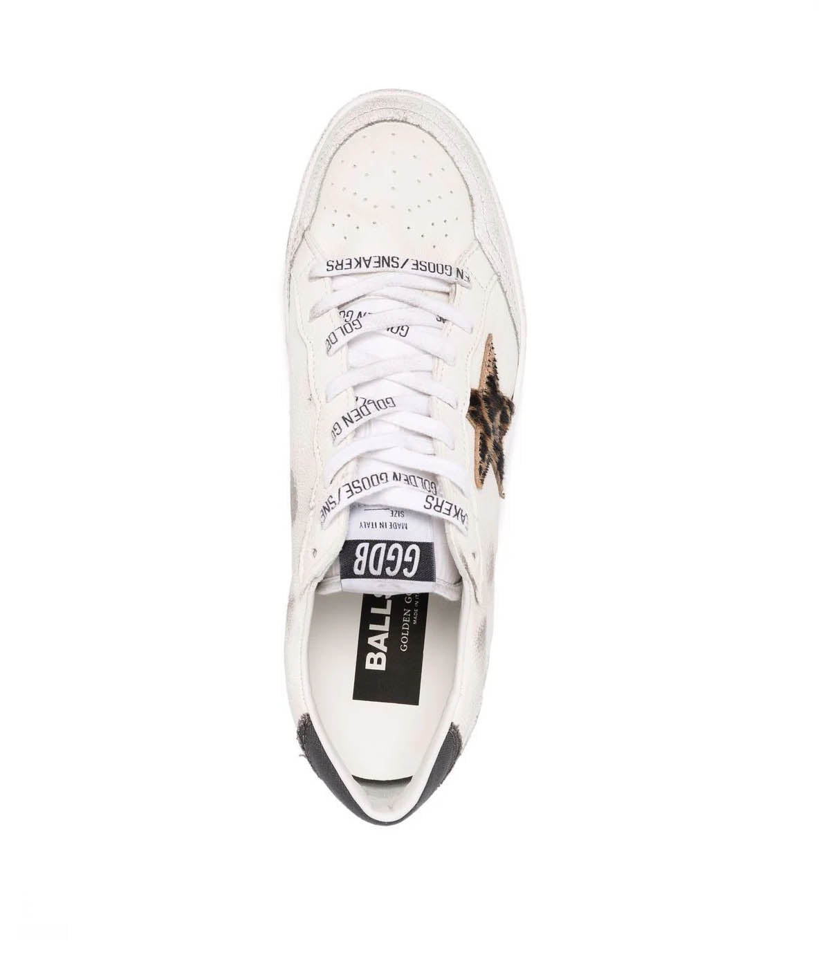 Ball Star Nappa Upper in White, Beige, Brown & Black