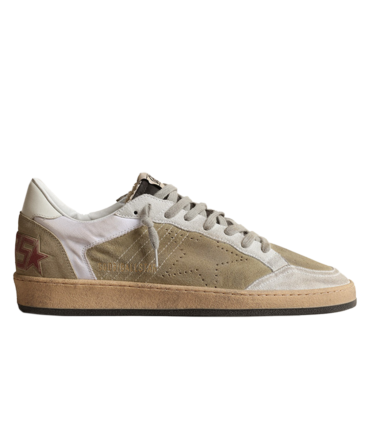 Ball Star Suede Grosgrain Upper Skate Star in Taupe & White