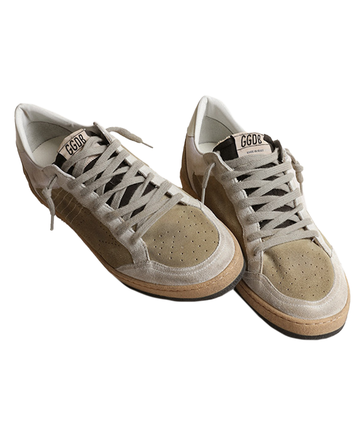 Ball Star Suede Grosgrain Upper Skate Star in Taupe & White