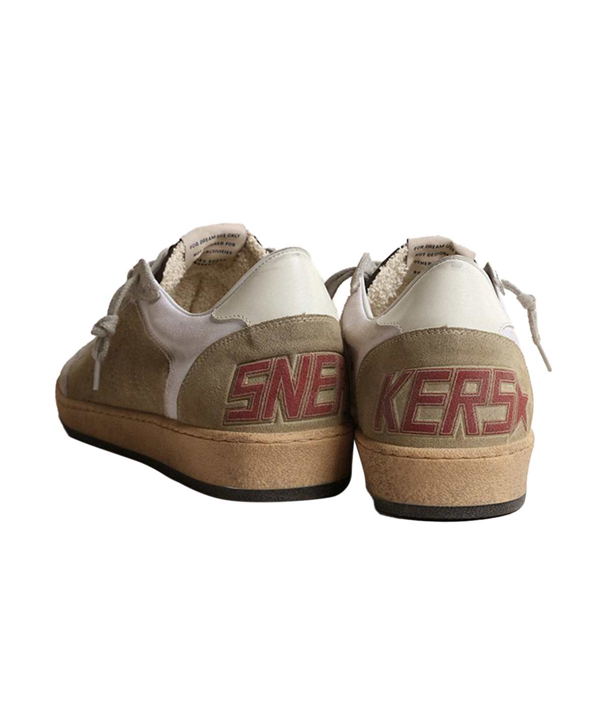 Ball Star Suede Grosgrain Upper Skate Star in Taupe & White