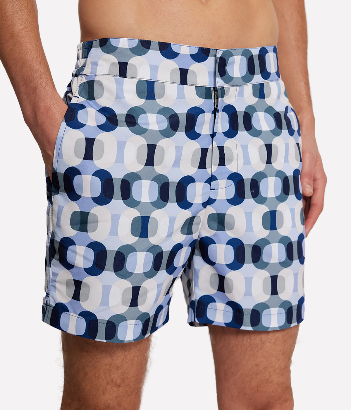 *FINAL SALE *Classic Swim Short Ipanema Mirage in Coconut Milk & Navy
