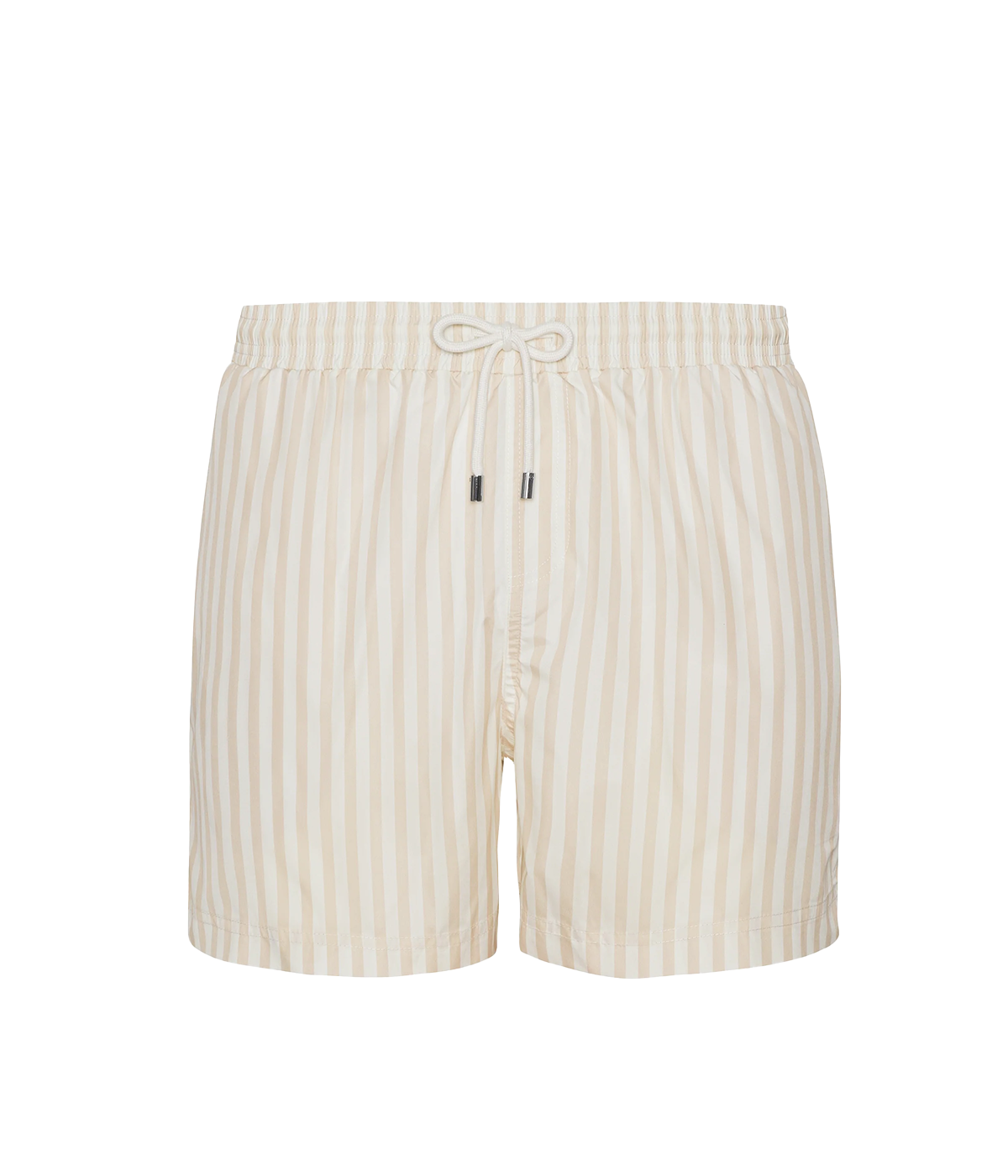 *FINAL SALE* Mid Length Swim Shorts in Creme Striped