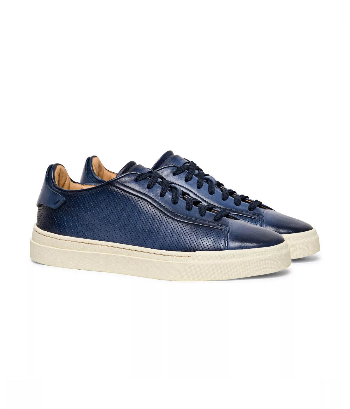 Ducting Leather Trainers in Blue