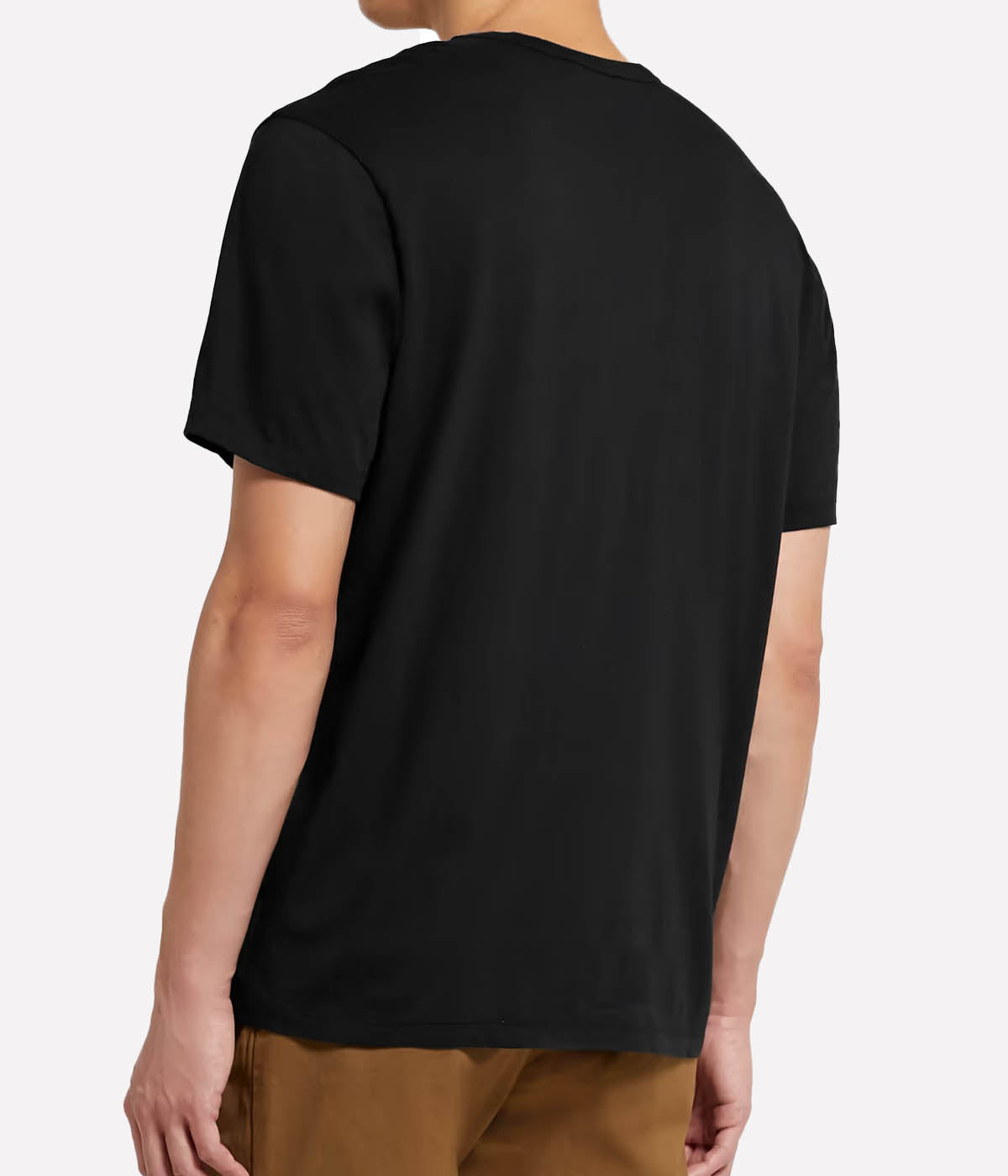 Luxe Lotus Jersey Crew Neck T-Shirt in Black
