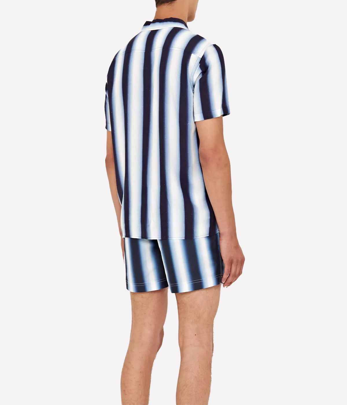 Hibbert Mirage Stripe Shirt in Night Iris & Cloud