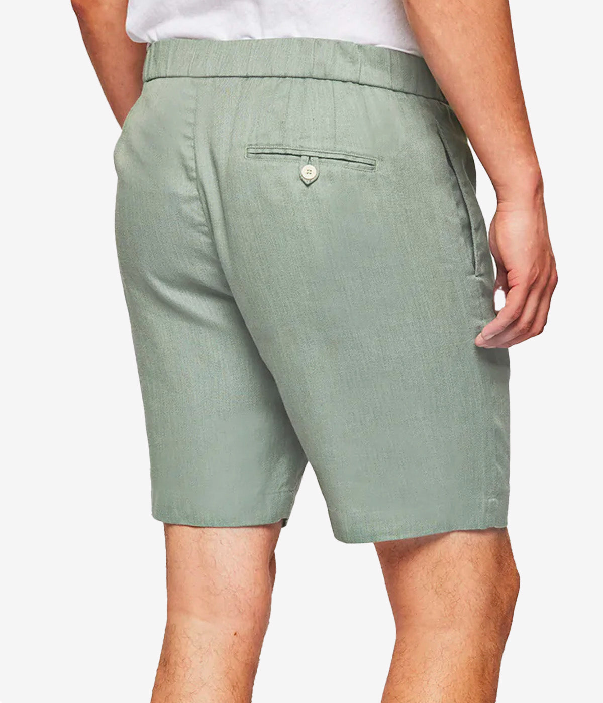 Felipe Linen Short in Fir Green