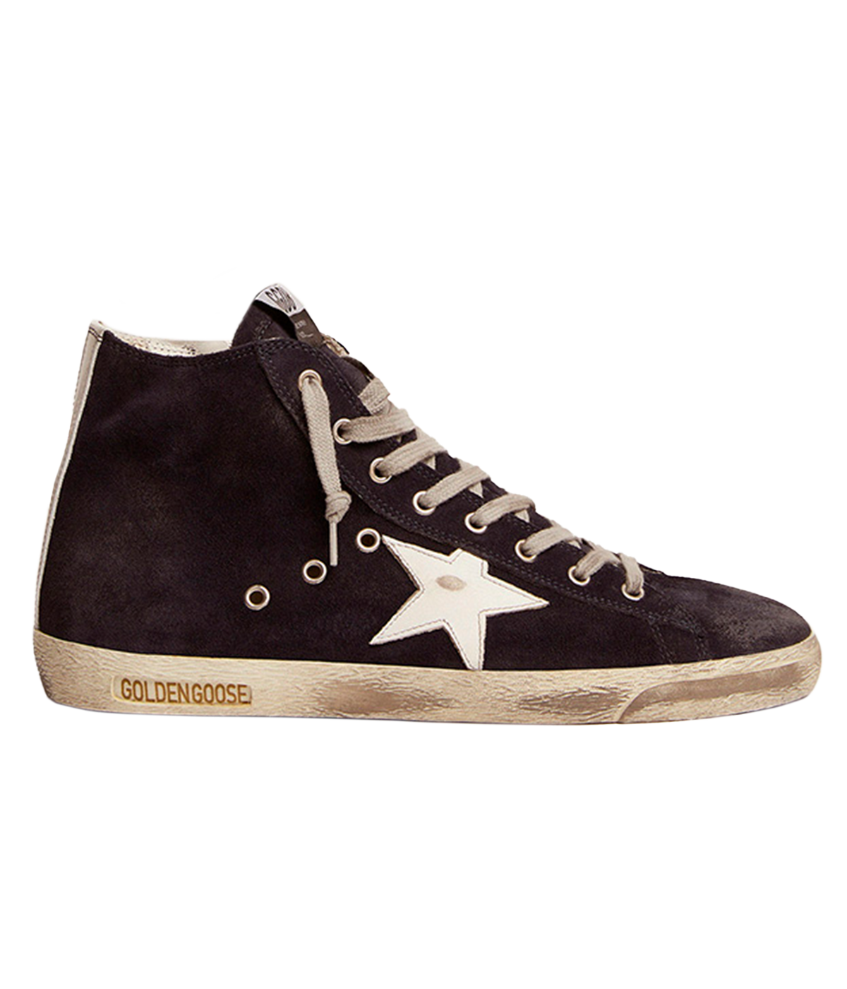 Francy Classic Suede Upper Shiny Leather Star in Night Blue & White