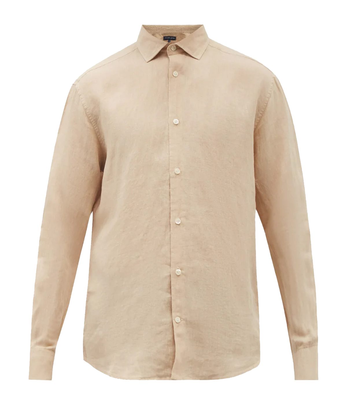 Antonio Linen Long Sleeve Shirt in Sand Dune