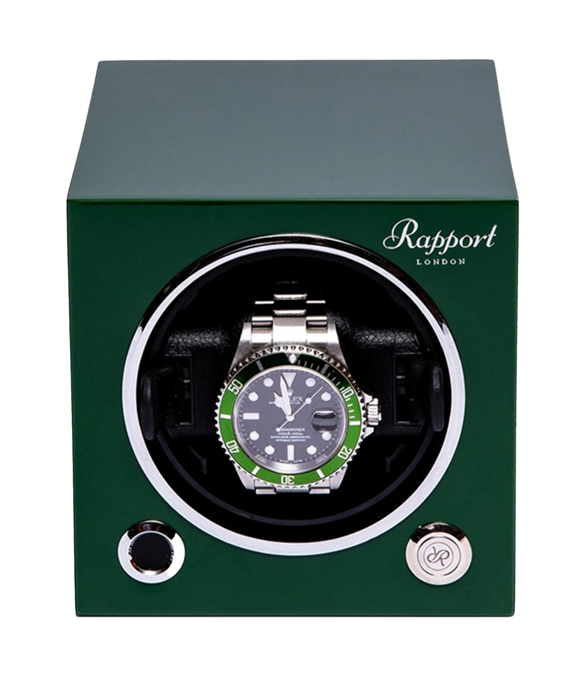 Evolution Cube Watch Winder in Racing Green