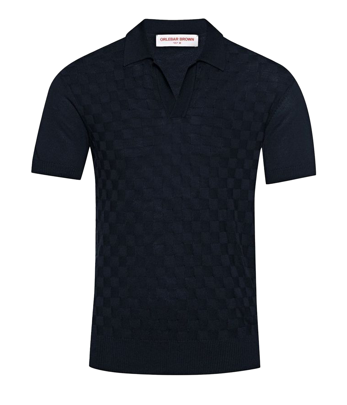 Horton Checkboard Polo in Night Iris