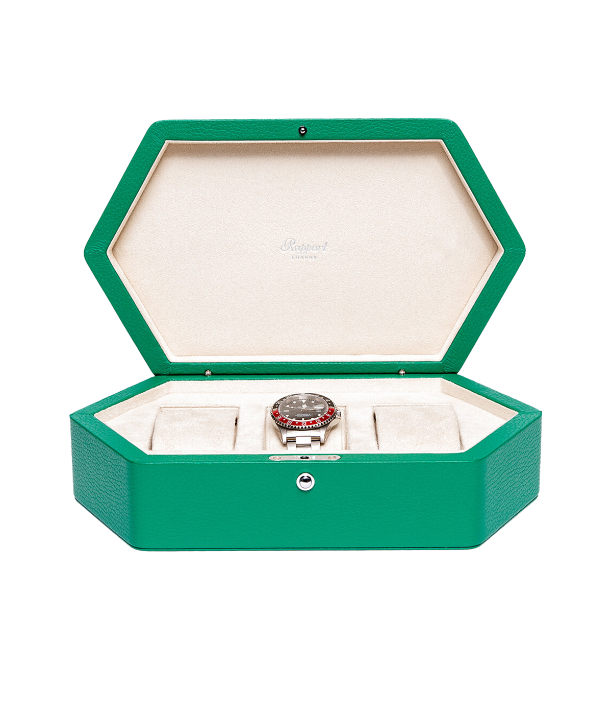 Portobello Three Watch Box in Jungle Green