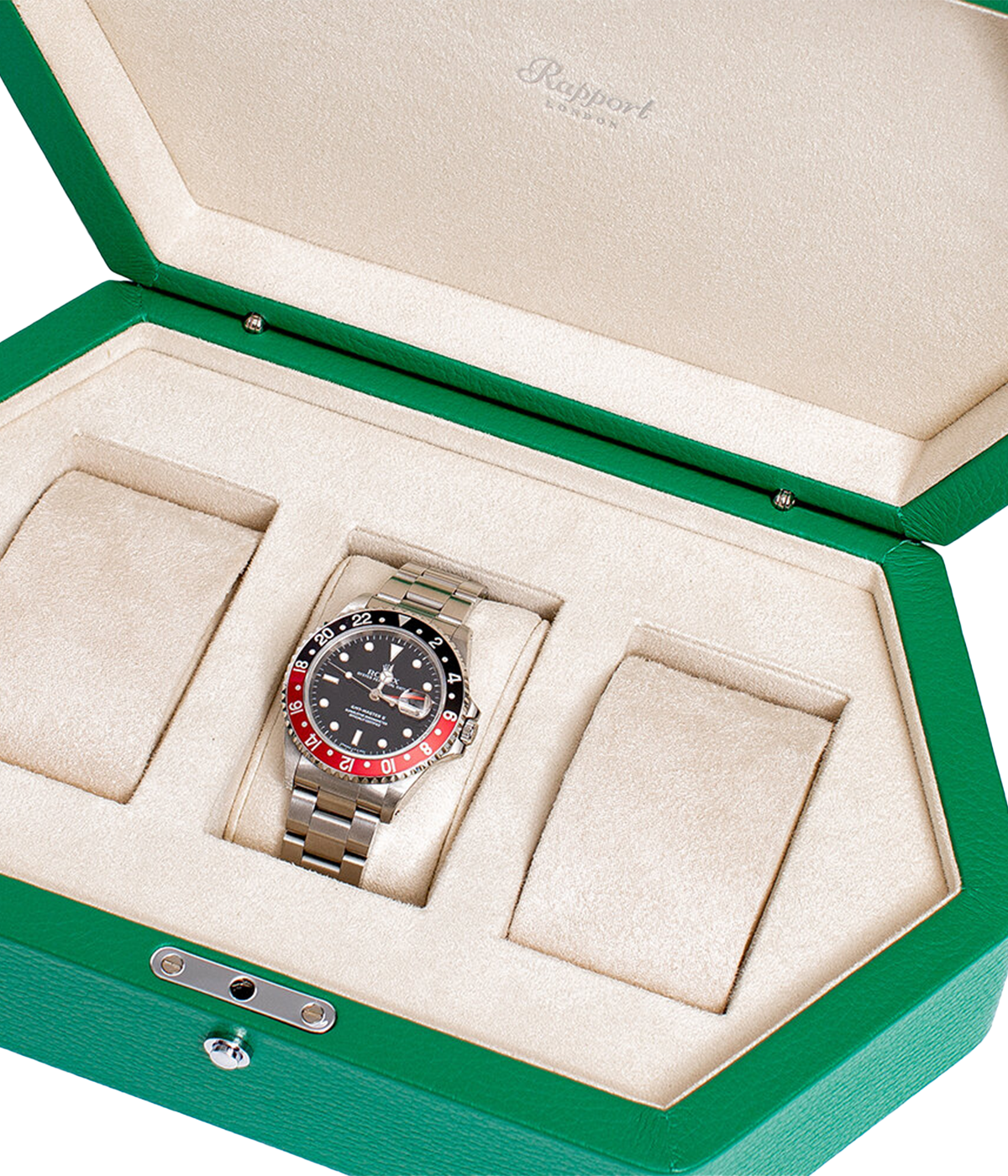 Portobello Three Watch Box in Jungle Green
