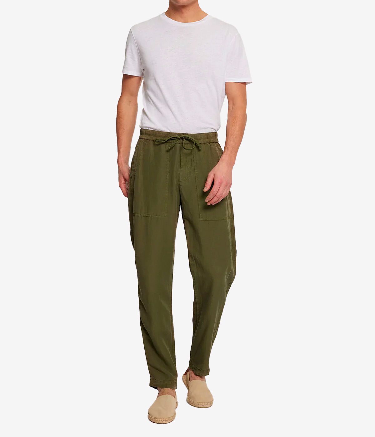 Gael Tencel Blend Utility Trousers in Fir Green