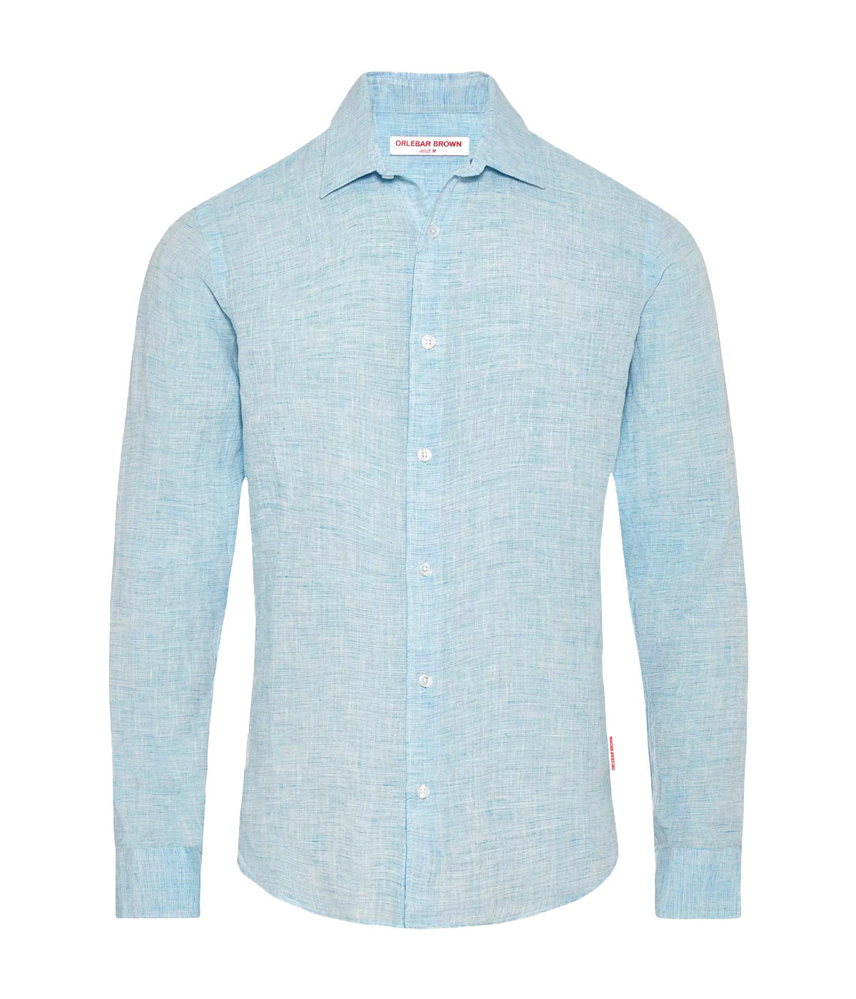 Giles Linen Shirt in Riviera & White