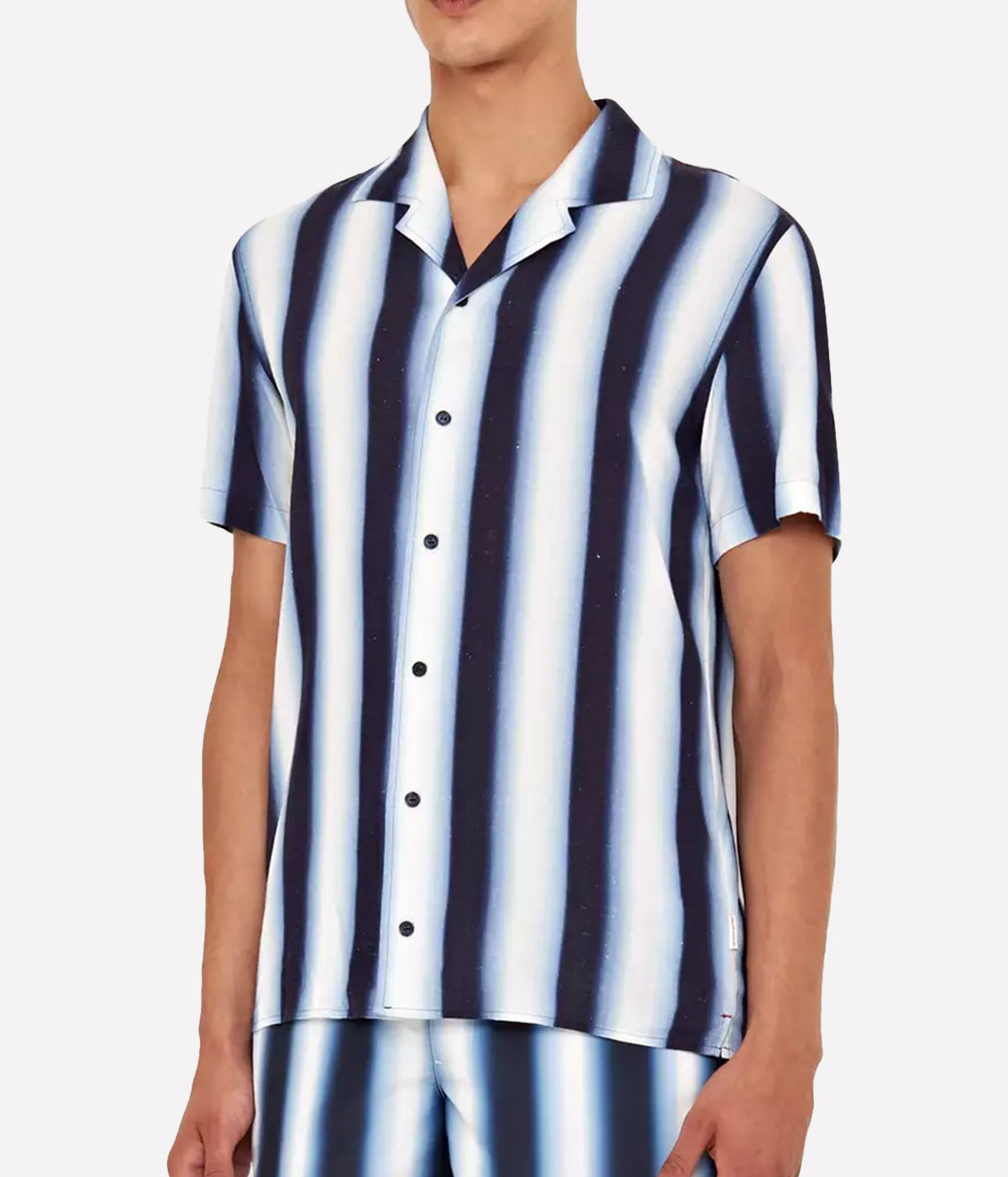 Hibbert Mirage Stripe Shirt in Night Iris & Cloud