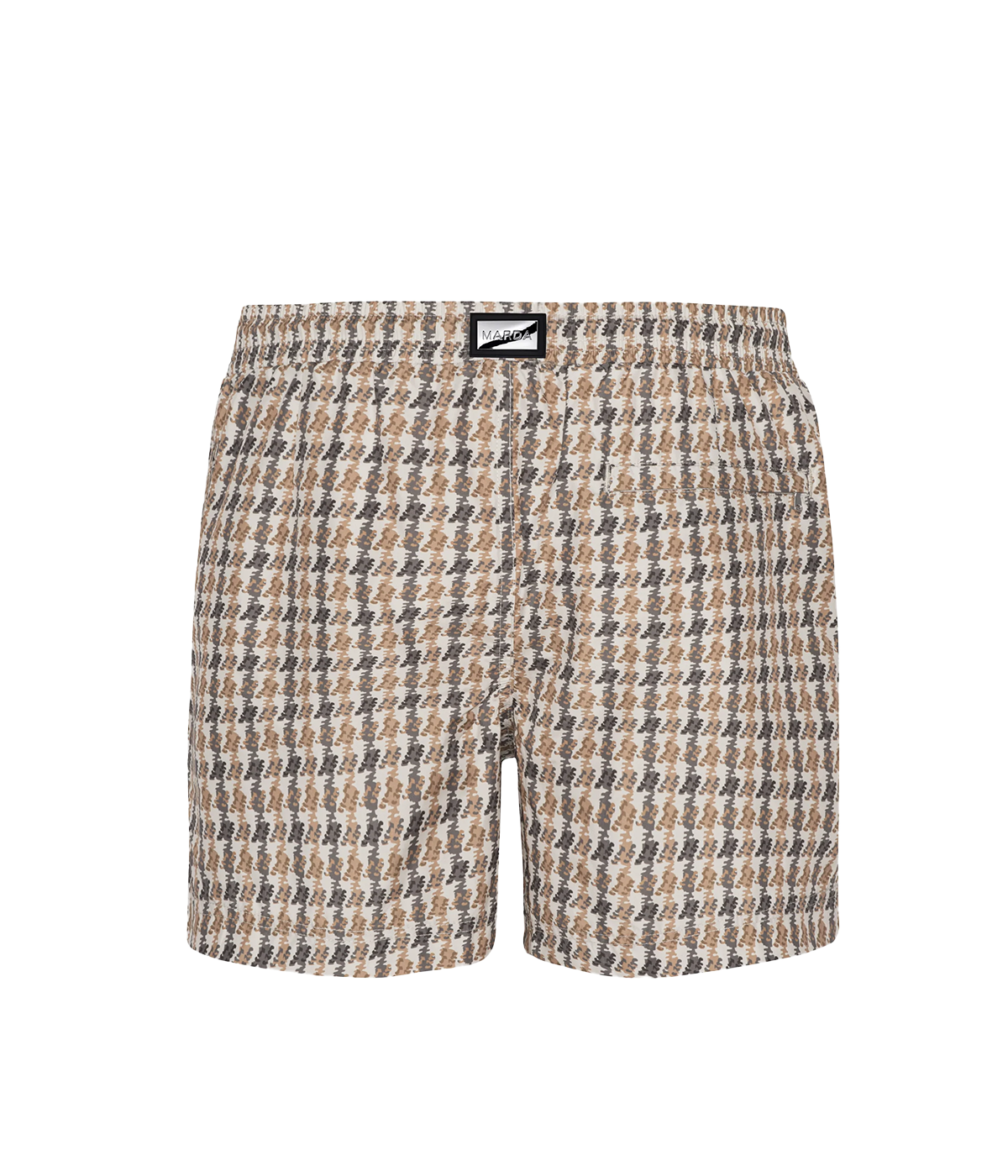 Mid Length Swim Shorts in Houndstooth