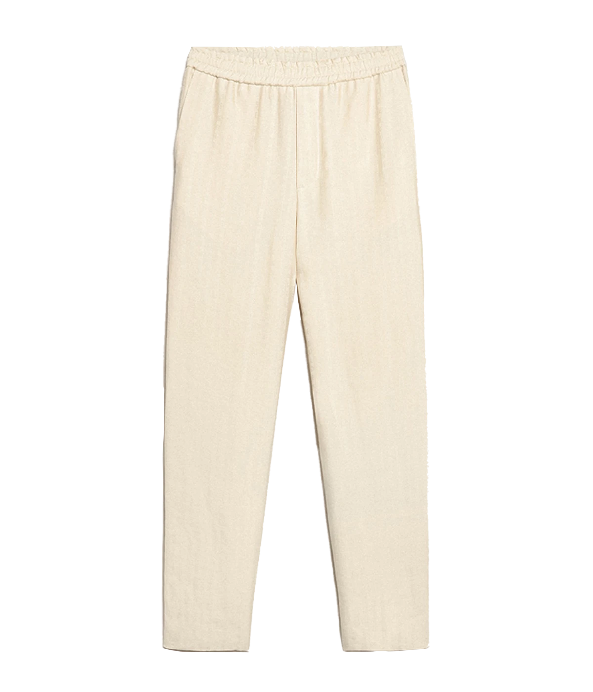 *FINAL SALE* Journey Wide Leg Jogging Pants in Stripped Linen Parchment
