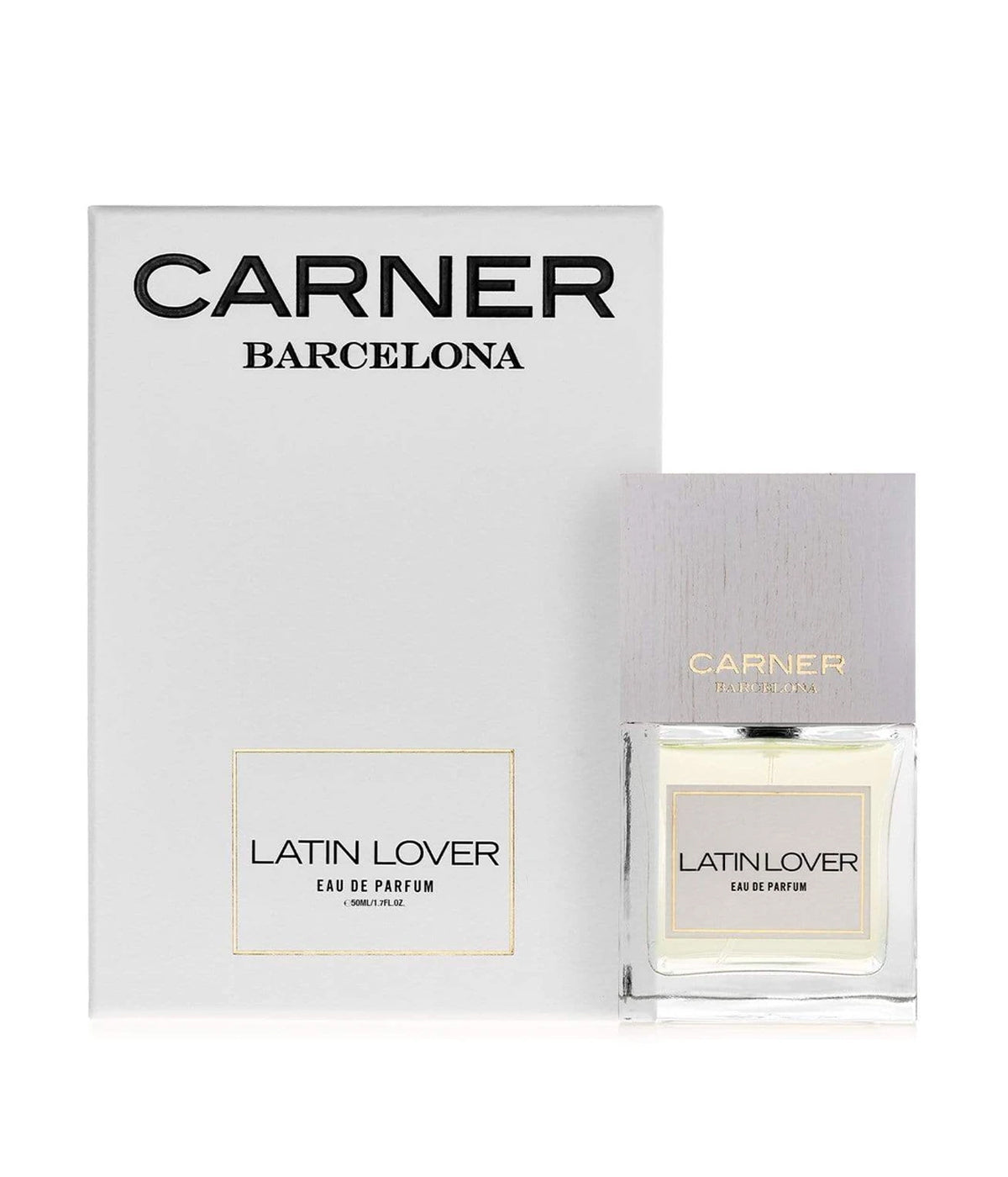 Latin Lover Eau de Parfum – seductive floral fragrance with bergamot, narcissus, patchouli, and musk. Bold and romantic.