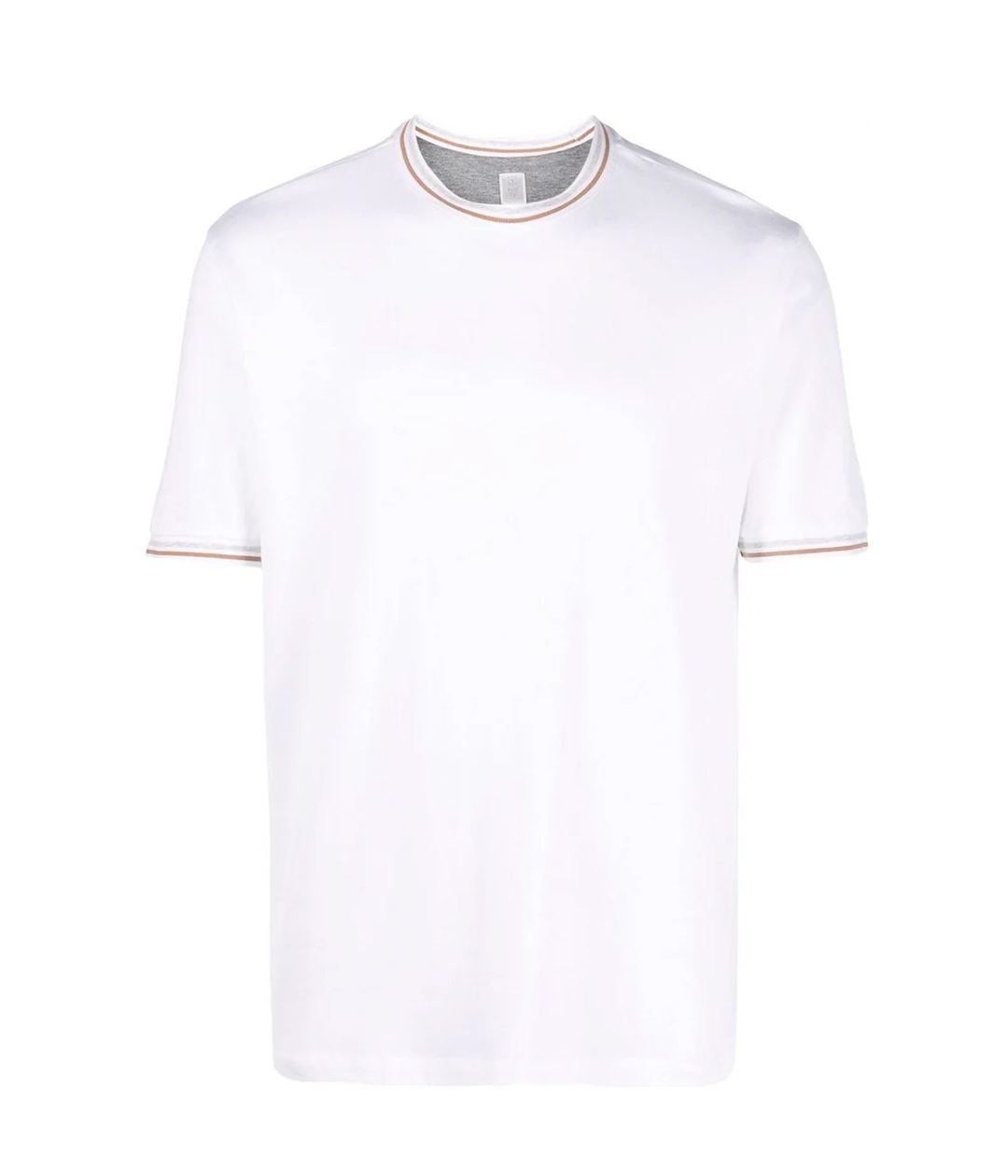T-Shirt in Camel & White