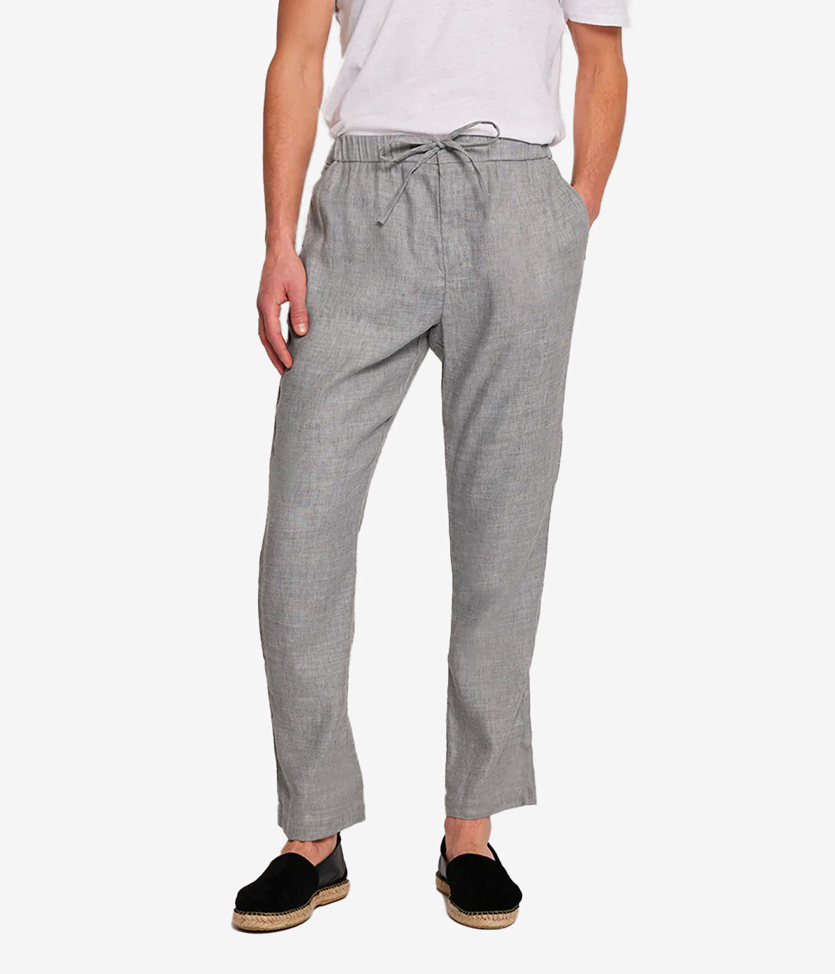 *FINAL SALE* Oscar Linen Chinos in Rock Grey