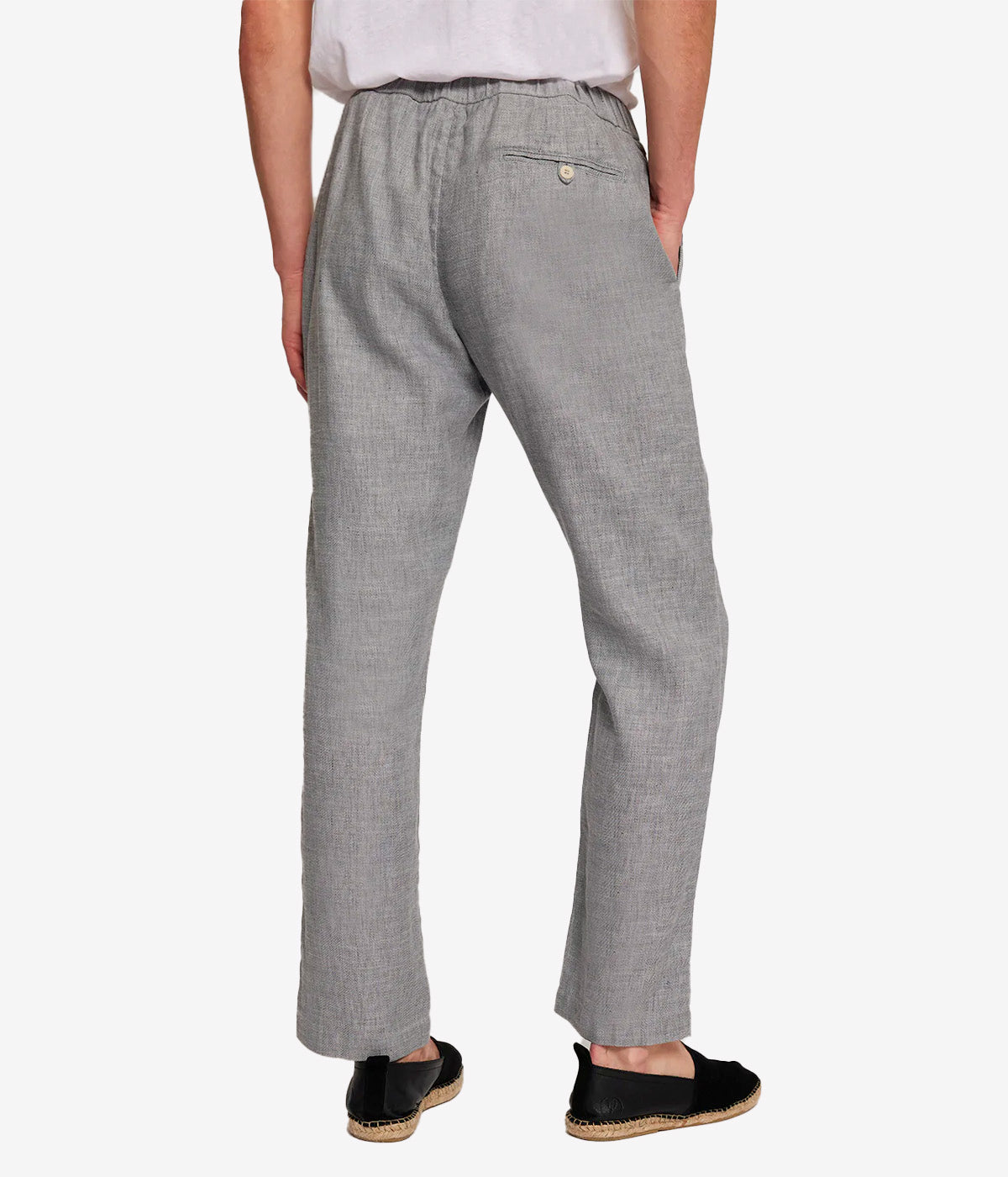 *FINAL SALE* Oscar Linen Chinos in Rock Grey