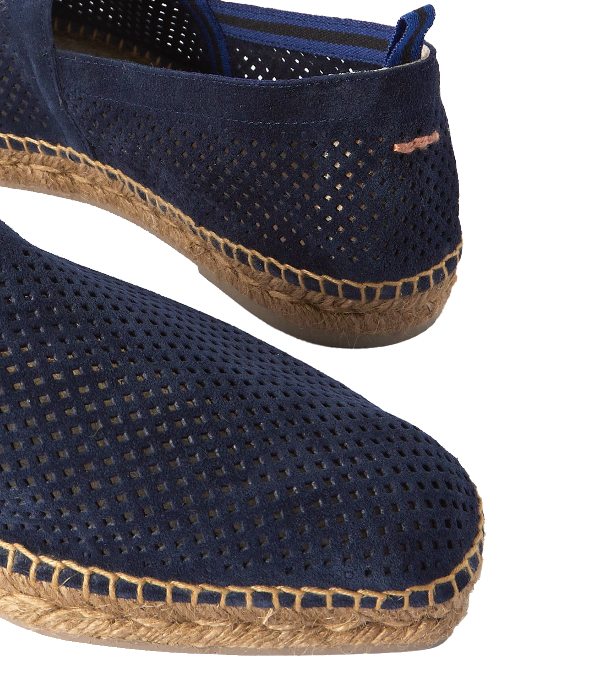 Pablo Perforated Espadrilles in Azul Oscuro
