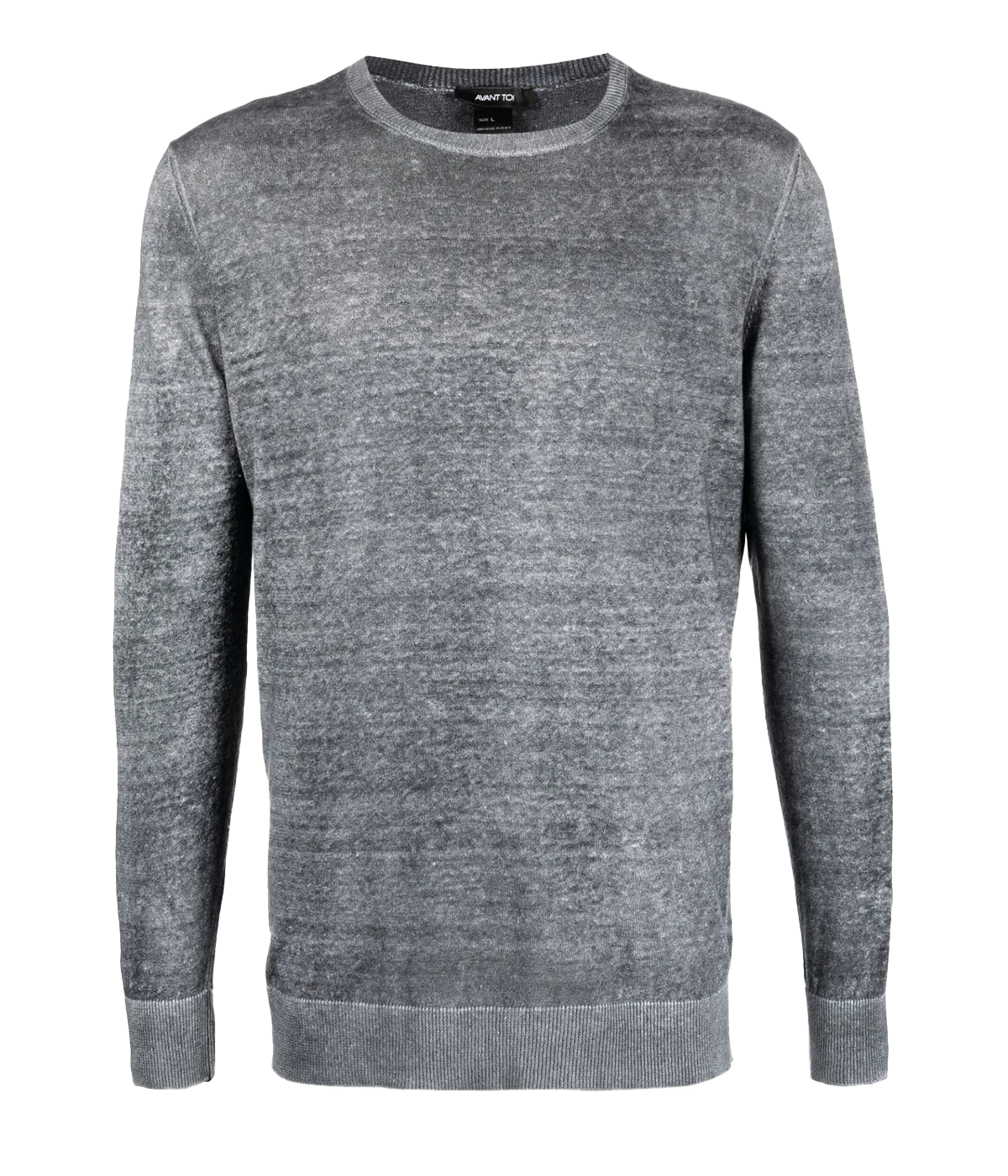 Hand-dyed lightweight knit pullover in linen-viscose blend, perfect for casual and evening wear, made in Italy