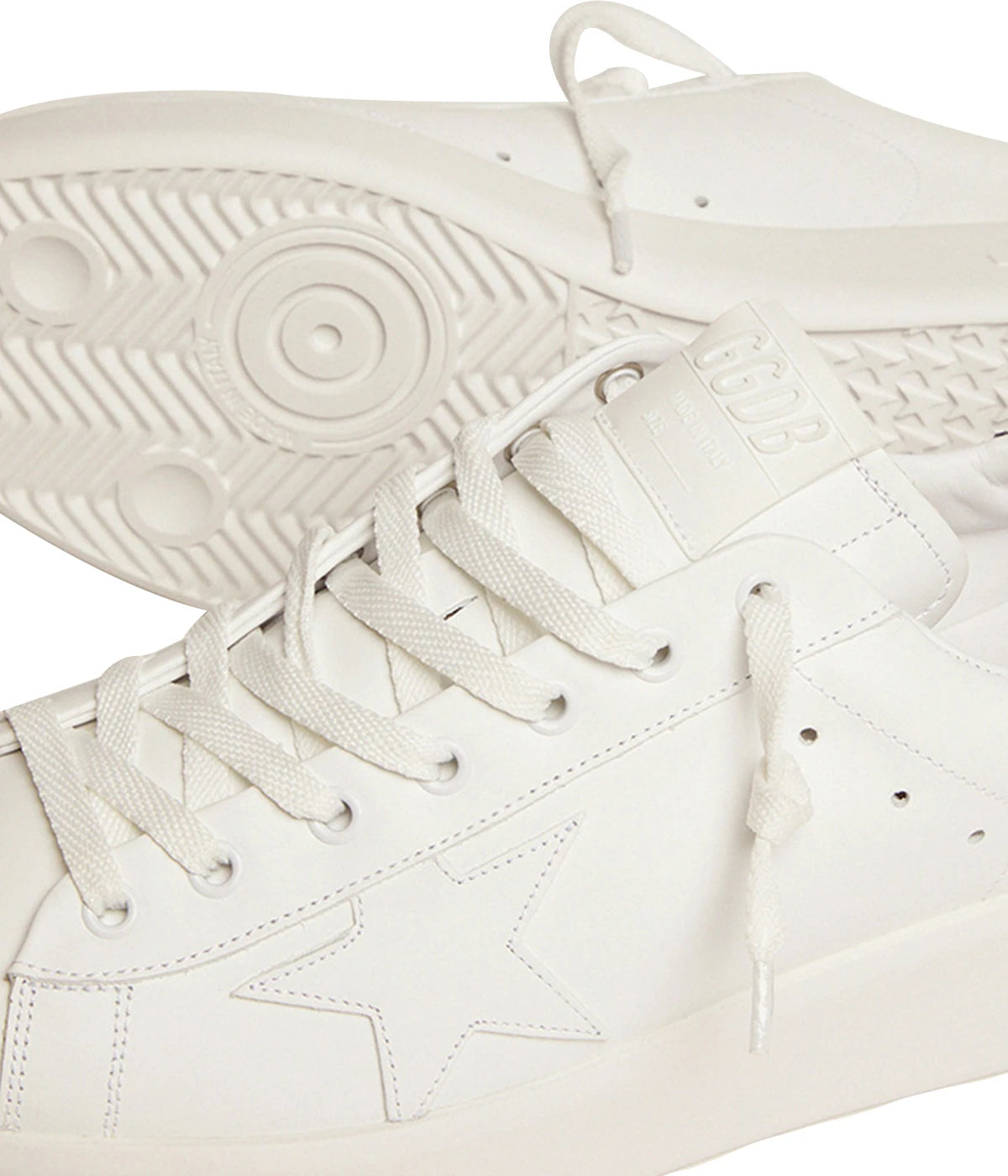 Pure Star Leather Upper in White & Black