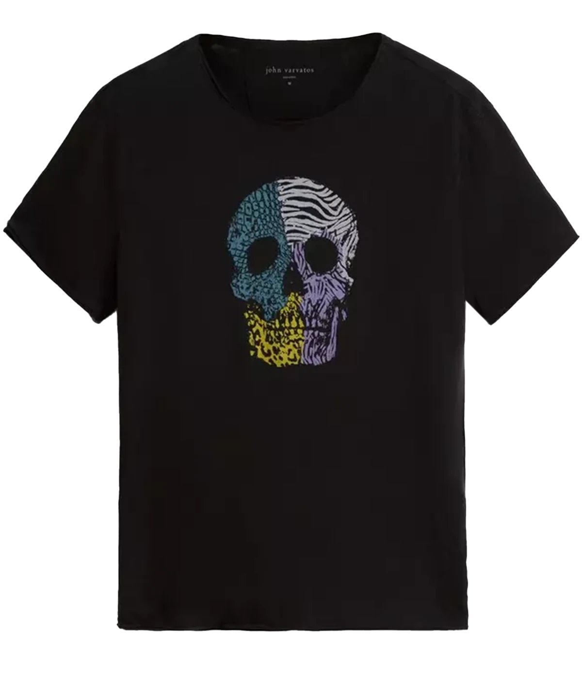 Raw Edge Vintage Tee in Black