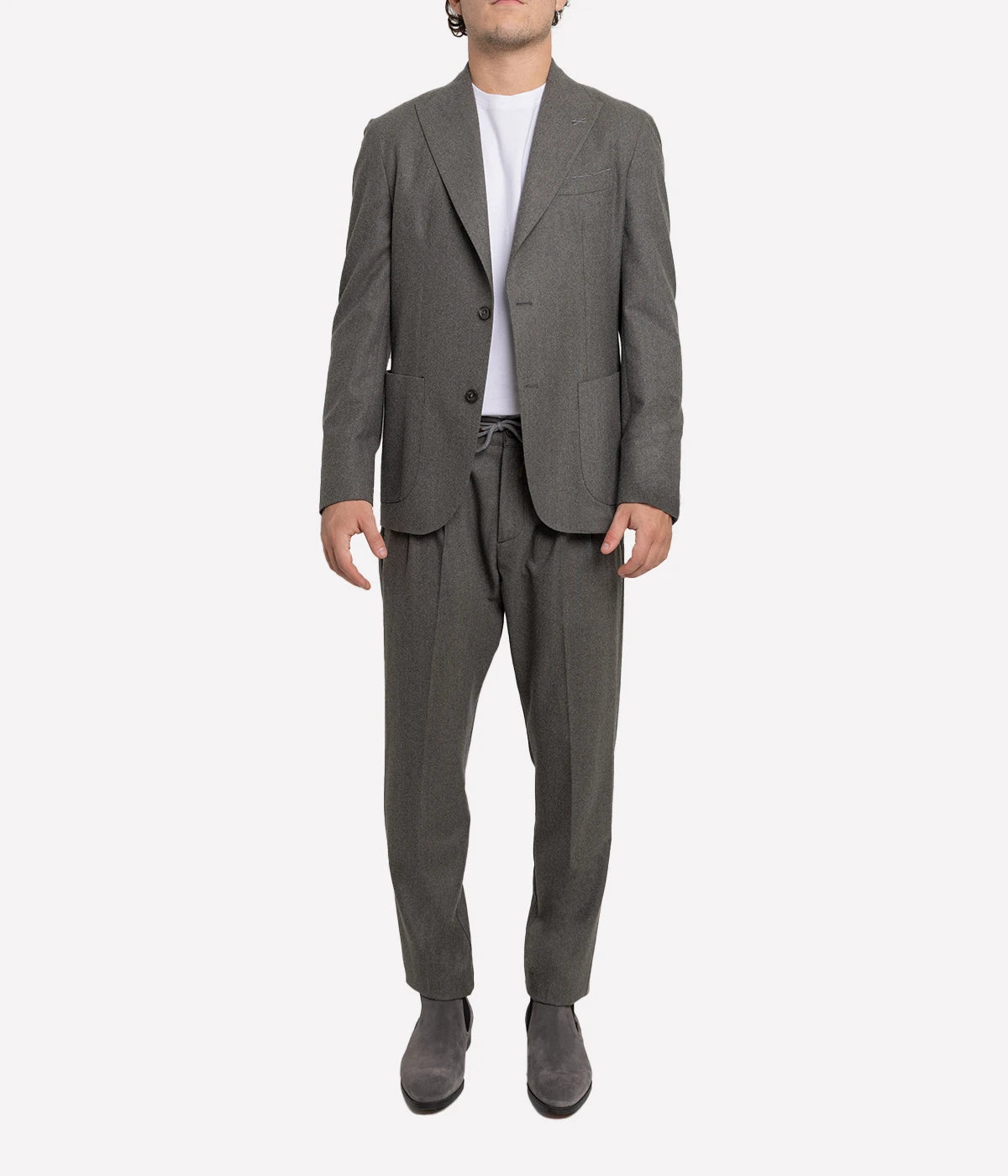 *FINAL SALE* Single Breast Suit in Military Green