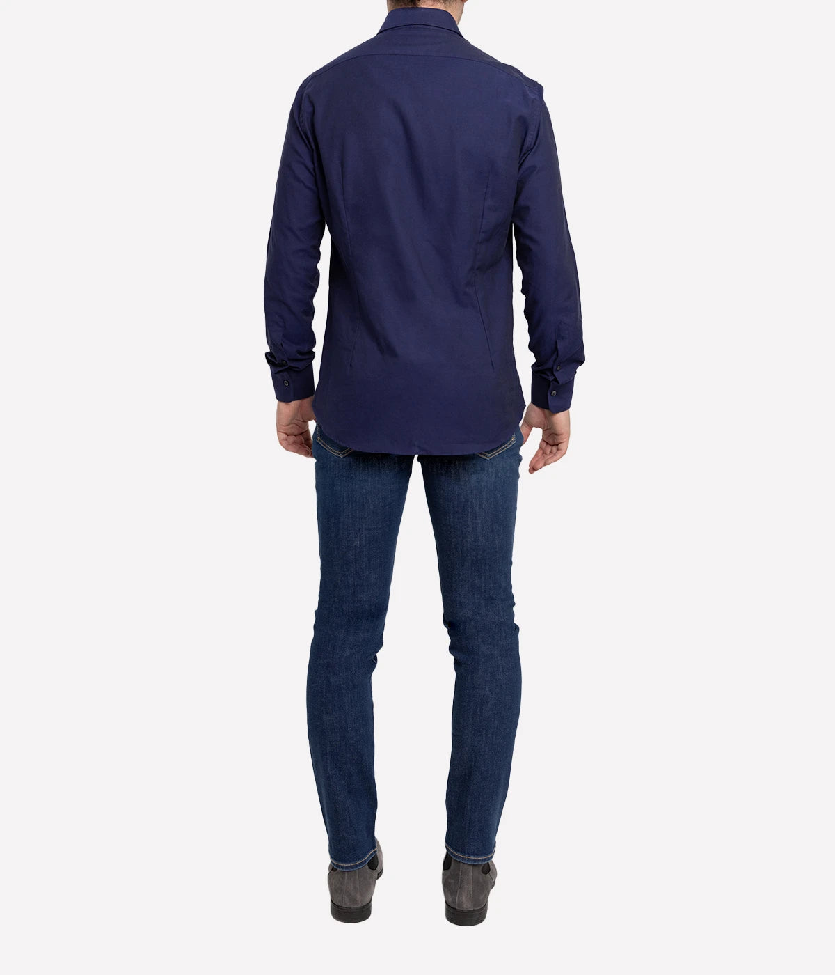 Slim Fit Business Shirt in Dark Navy