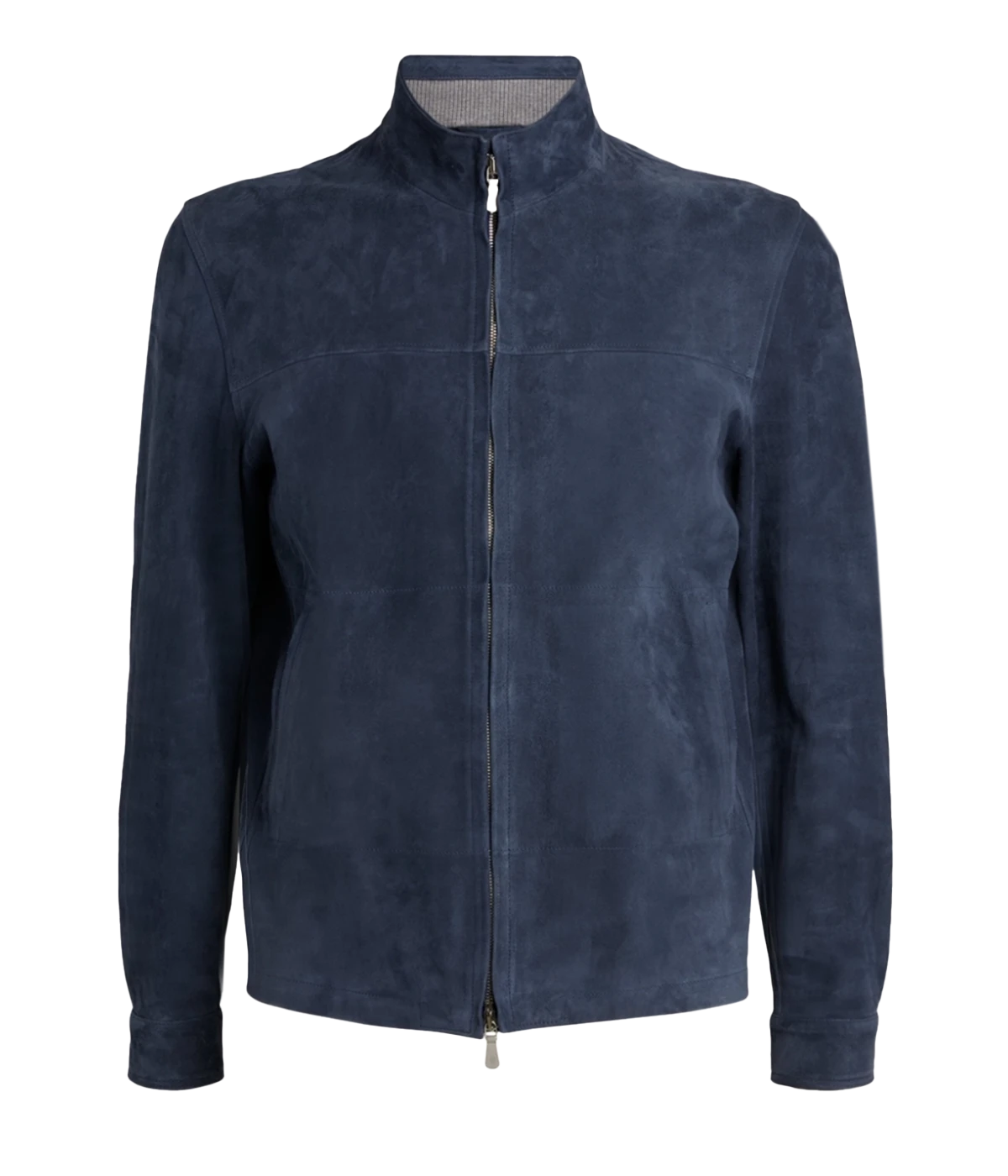 *FINAL SALE* Suede Full Zip Bomber in Blue