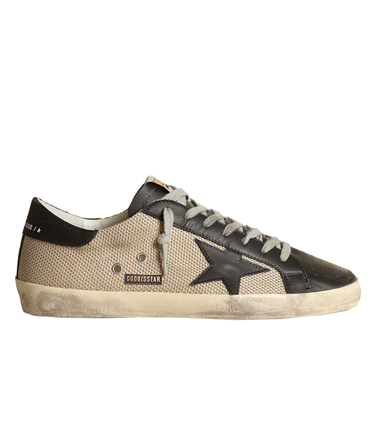 Super-Star Net Upper Leather in Milk & Black