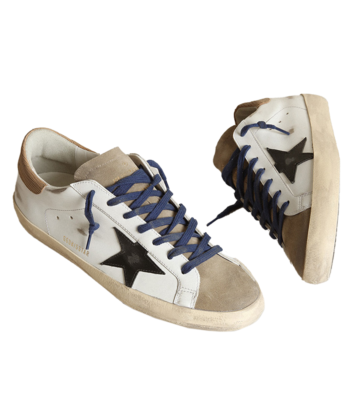 Super-Star Leather Upper Suede in White, Taupe, Black & Light Brown
