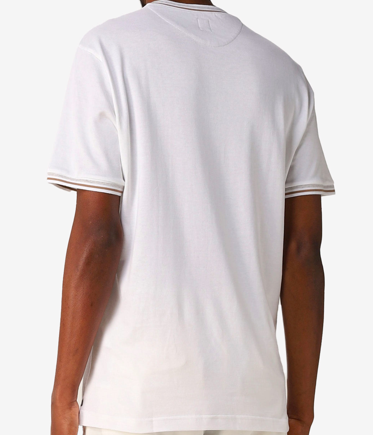 T-Shirt in Camel & White
