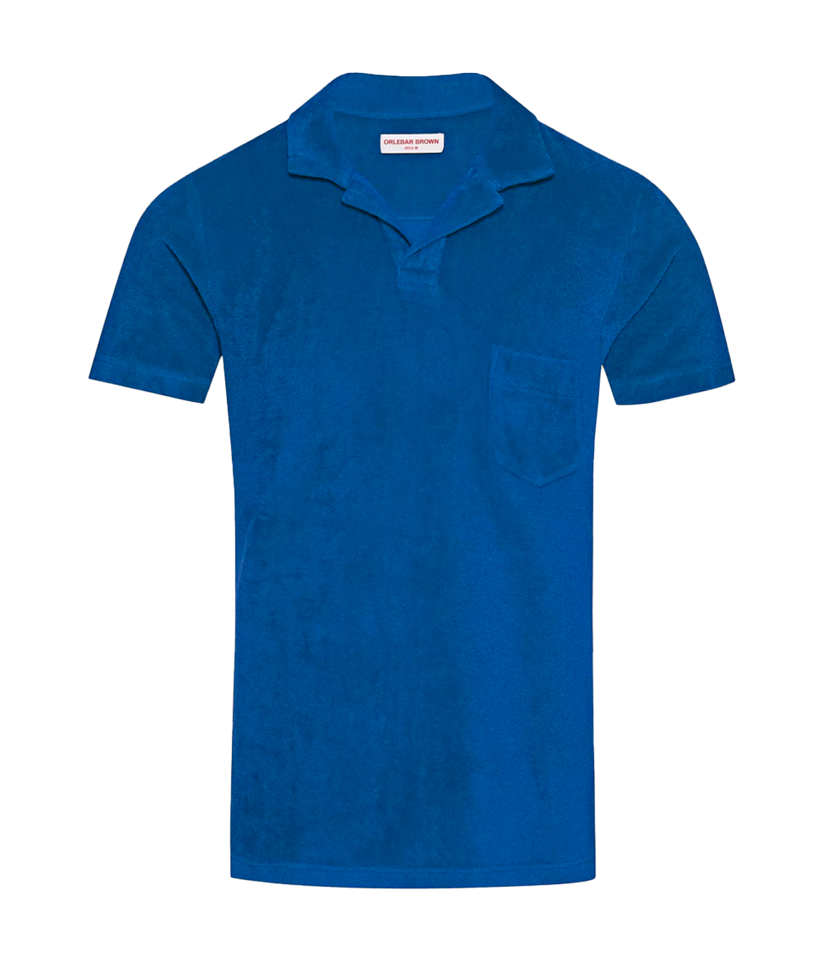Terry Towelling Polo in Signal Blue