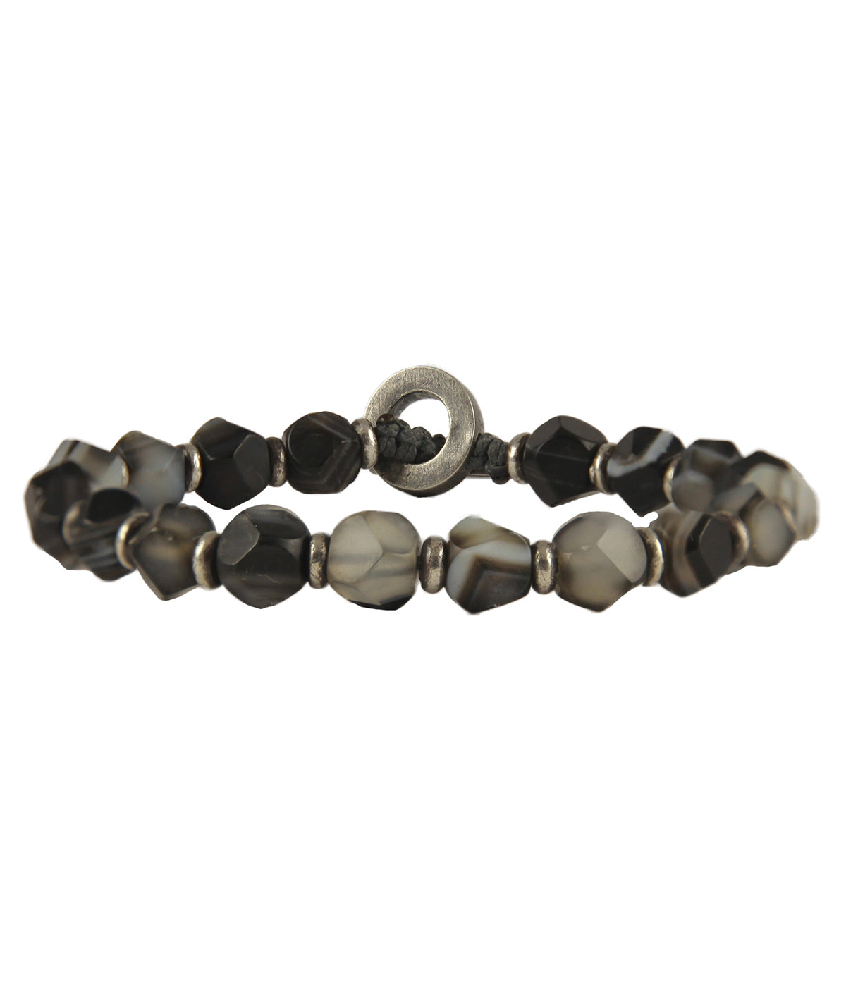 The Agate Axiom Bracelet in Black & White