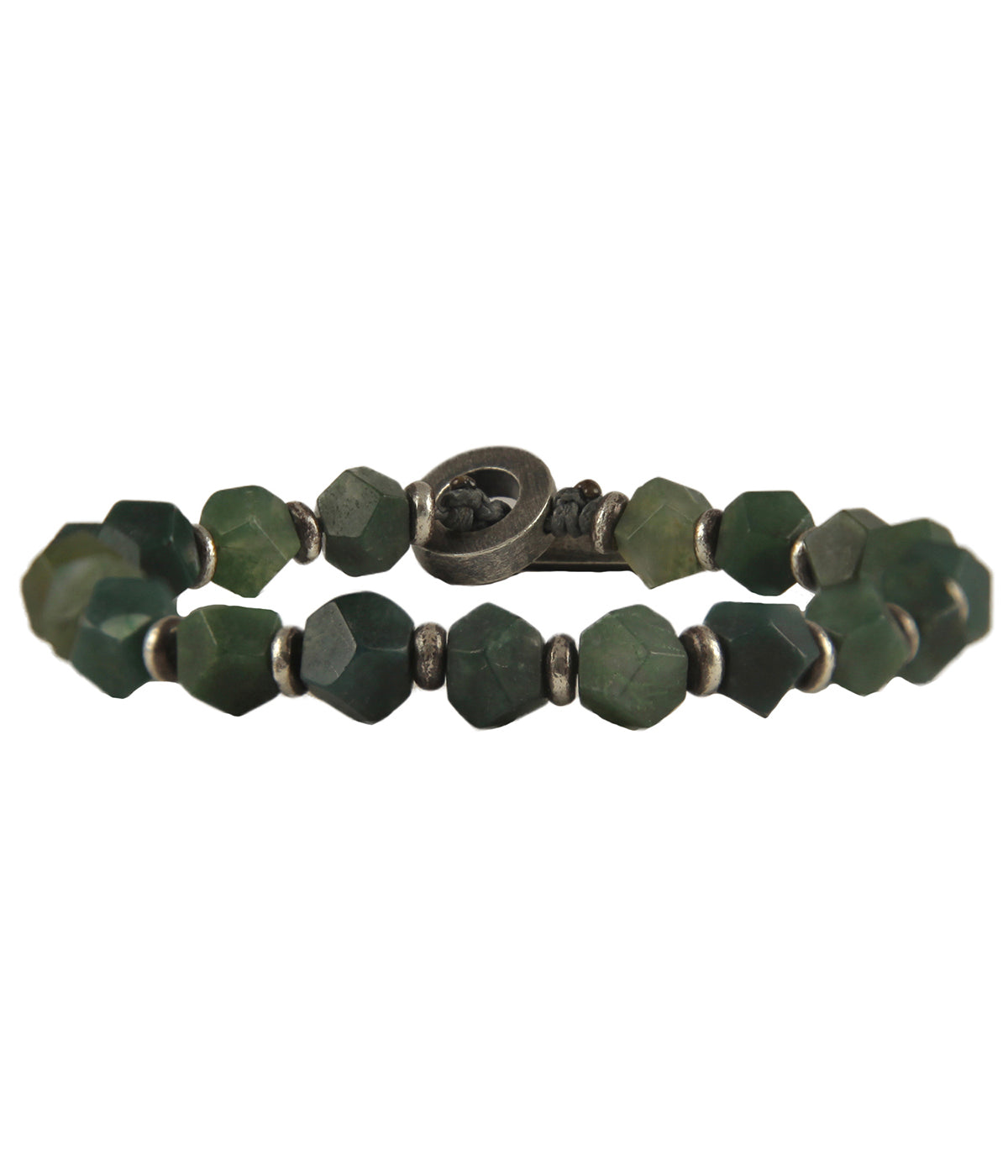 The Axiom Bracelet in Moss Agate