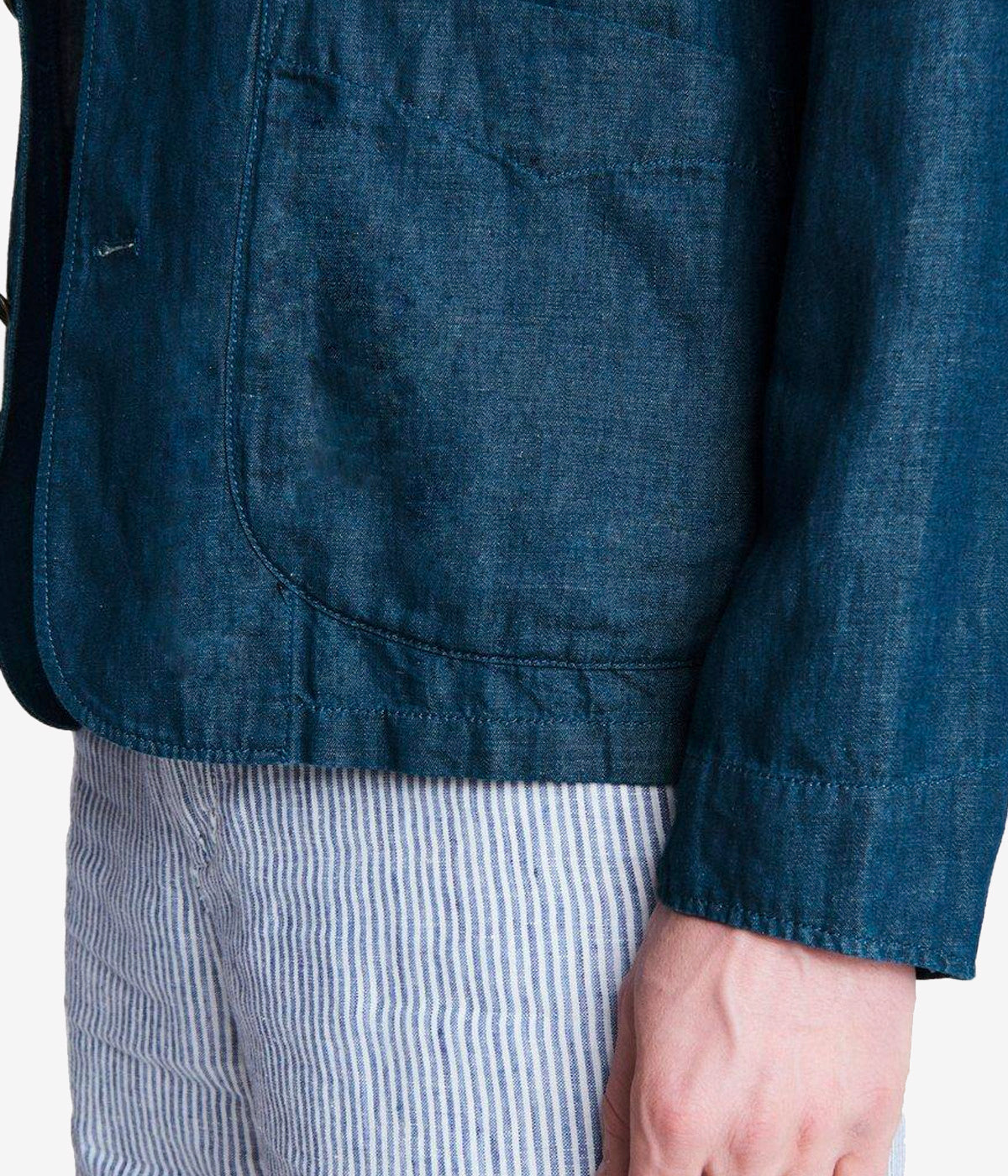 Emerson Hemp Blend Blazer in Real Indigo