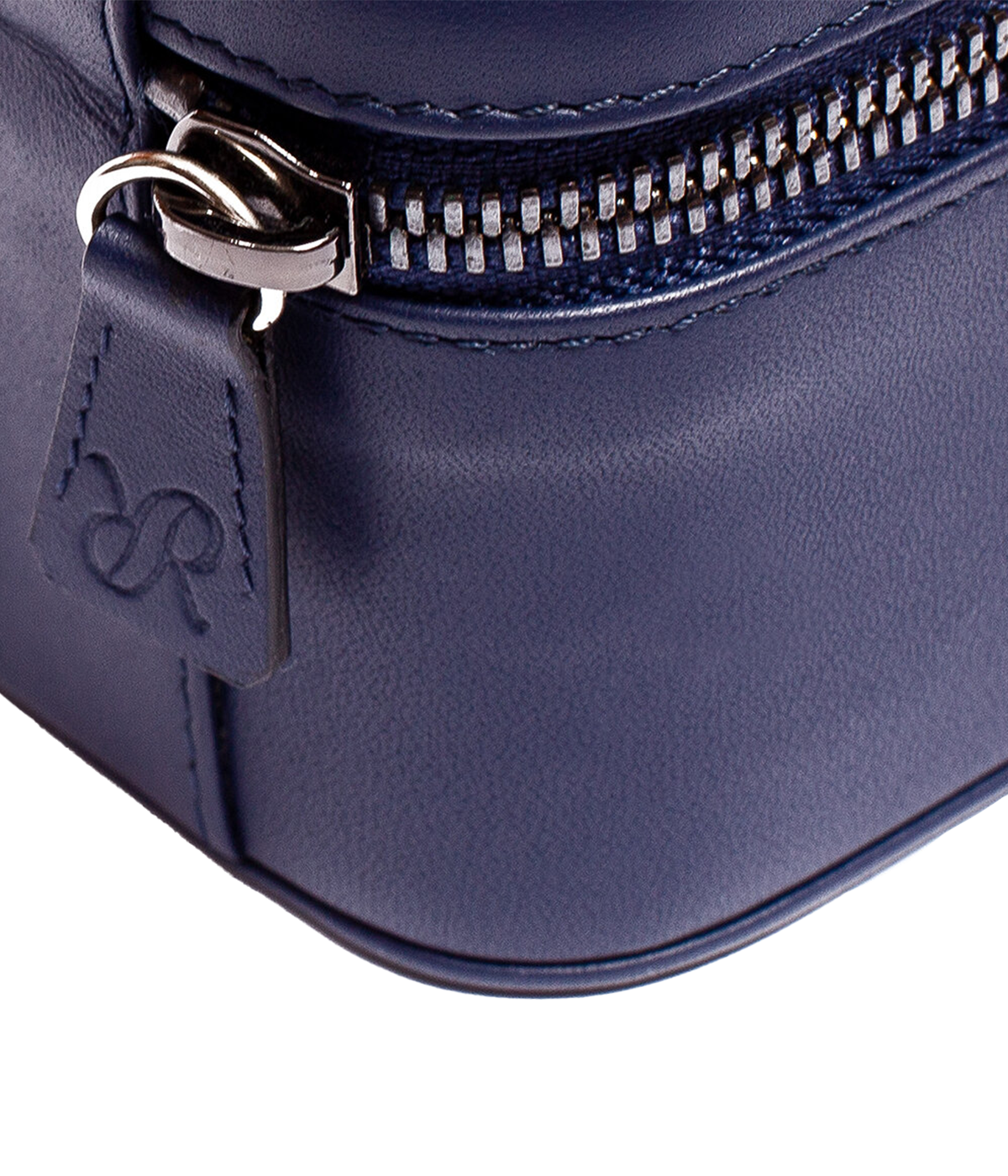 Hyde Park Two Watch Zip Case in Blue & Grey